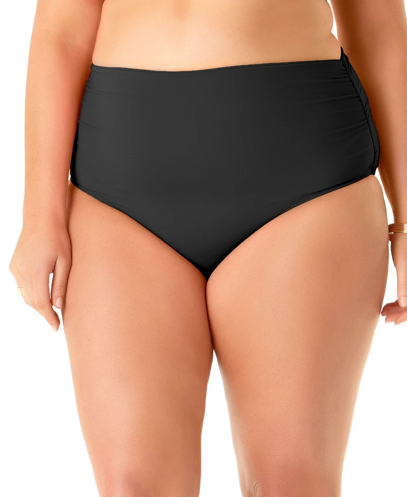 Anne Cole Plus High-Waist Bikini Bottoms