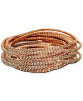 Guess 10-Pc. Set Crystal Stretch Bracelets