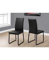 Leather-Look 2 Piece Dining Chair Set