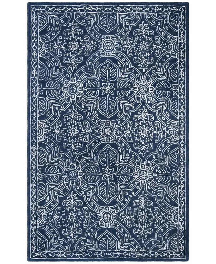 Lauren Ralph Lauren Etienne LRL6603N Navy and Ivory 4' X 6' Area Rug