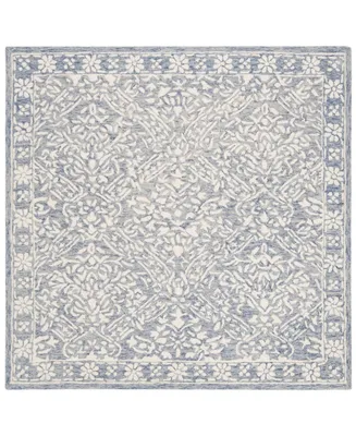 Lauren Ralph Lauren Olivier LRL6935M Blue and Ivory 5' X 5' Square Area Rug