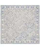 Lauren Ralph Lauren Olivier LRL6935M Blue and Ivory 5' X 5' Square Area Rug