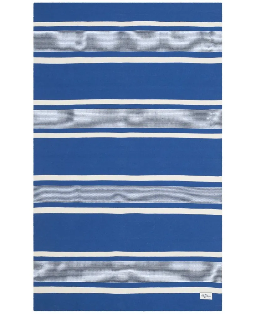 Lauren Ralph Lauren Hanover Stripe LRL2461C Blue 8' X 10' Outdoor Area Rug