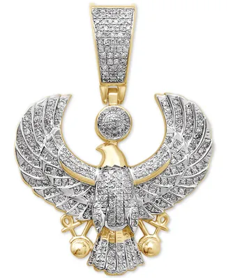 Men's Diamond Eagle Pendant (1/2 ct. t.w.) in 14k Gold-Plated Sterling Silver - Two