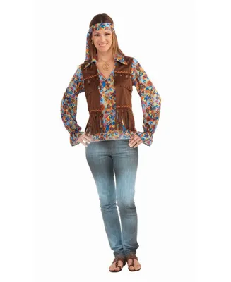 BuySeasons Women's Hippie Groovy Adult Costume Set