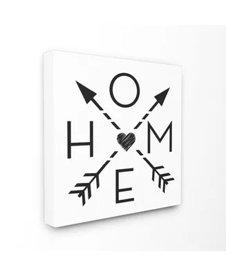 Stupell Industries Arrows To Home and Heart Canvas Wall Art, 24" x 24"