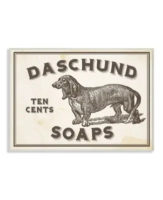 Stupell Industries Daschund Soap Vintage-Inspired Sign Wall Plaque Art