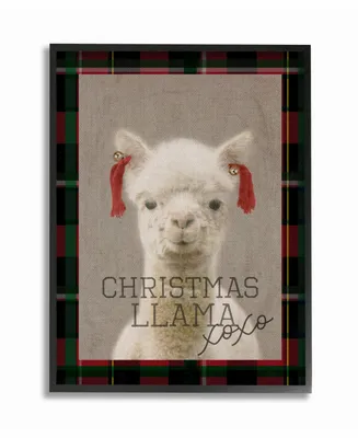 Stupell Industries Christmas Llama Xoxo Framed Giclee Art, 16" x 20"