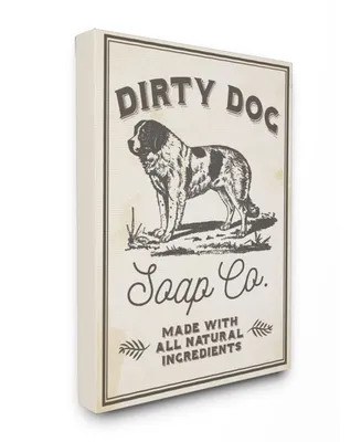 Stupell Industries Dirty Dog Soap Co Vintage-Inspired Sign Canvas Wall Art