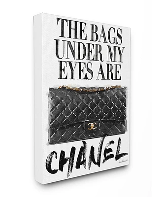 Stupell Industries Glam Bags Under My Eyes Black Bag Canvas Wall Art, 30" x 40"