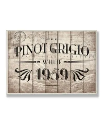 Stupell Industries Home Decor Pinot Grigio Barrel Label Wine Kitchen Wall Art Collection