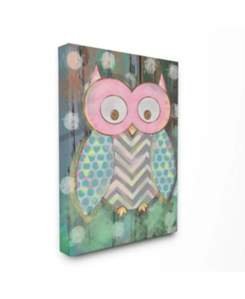 Stupell Industries The Kids Room Distressed Woodland Owl Art Collection