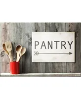 Stupell Industries Pantry Sign with Arrow Wall Plaque Art, 10" x 15"