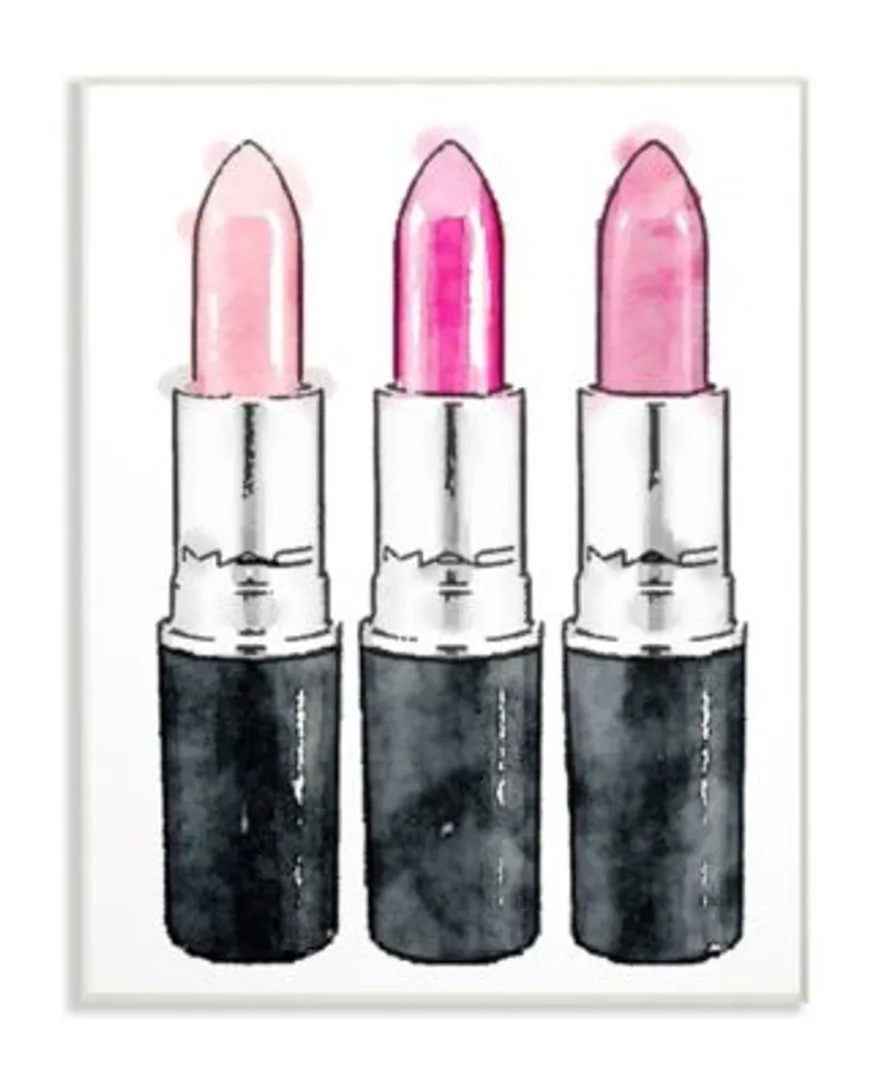 Stupell Industries Three Pink Lipsticks Art Collection