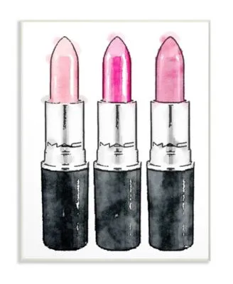 Stupell Industries Three Pink Lipsticks Art Collection