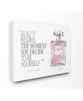 Stupell Industries Beauty Begins Fashion Perfume Canvas Wall Art