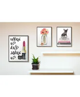 Stupell Industries Book Stack Fashion French Bulldog Framed Giclee Art, 16" x 20"