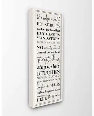 Stupell Industries Grandparents House Rules Canvas Wall Art