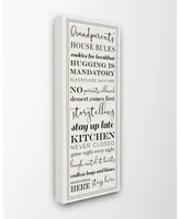 Stupell Industries Grandparents House Rules Canvas Wall Art