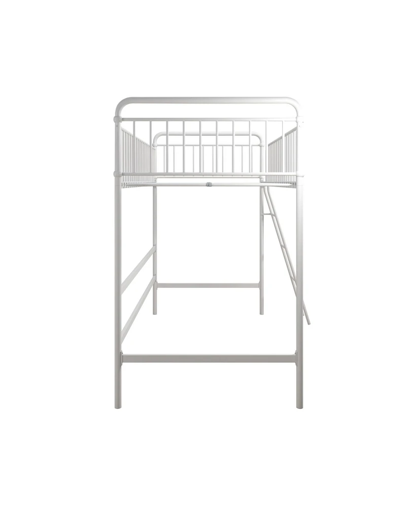 EveryRoom Kalvin Twin Metal Loft Bed