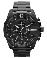 Diesel Men's Chronograph Black Ion-Plated Stainless Steel Bracelet Watch 51mm DZ4283