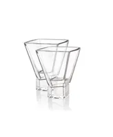 JoyJolt Carre Square Martini Glasses, Set of 4