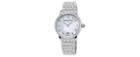 Frederique Constant Women's Swiss Slimline Diamond (5/8 ct. t.w.) Stainless Steel Bracelet Watch 30mm