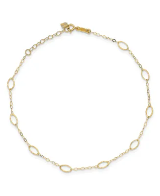 Oval Anklet in 14k Yellow Gold