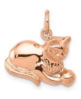 Cat Charm 14k Rose Gold