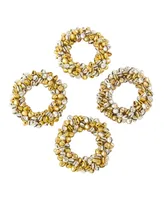 Saro Lifestyle Petite Jingle Bell Napkin Ring, Set of 4