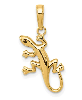 Gecko Pendant in 14k Yellow Gold