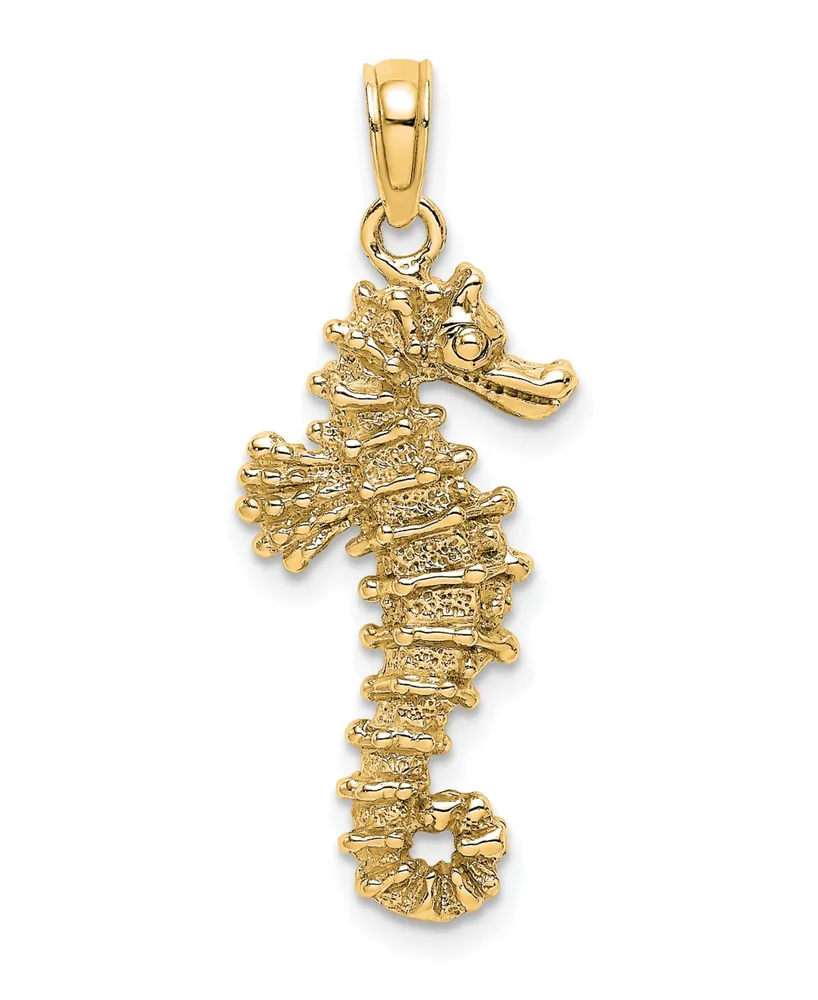 Sea Horse Pendant in 14k Yellow Gold