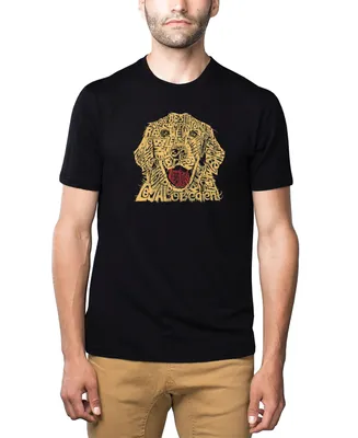 La Pop Art Men's Premium Word T-Shirt - Dog