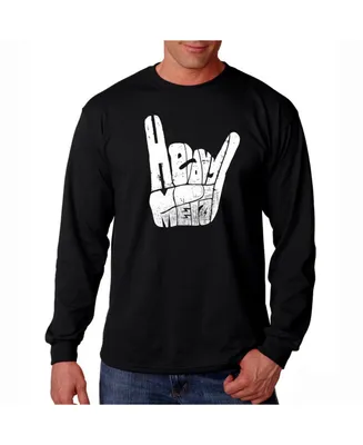 La Pop Art Men's Word Long Sleeve T-Shirt - Heavy Metal