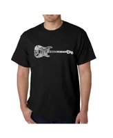 La Pop Art Men's Word T-Shirt - Rock Guitar Body