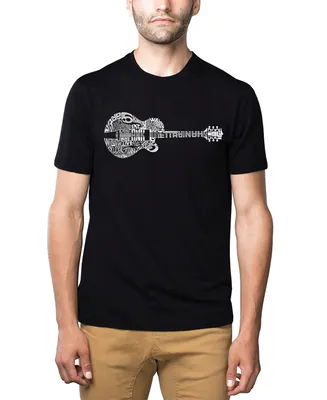 La Pop Art Men's Premium Word T-Shirt - Country Guitar