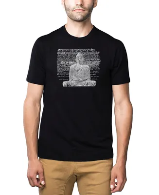 La Pop Art Men's Premium Word T-Shirt - Zen Buddha