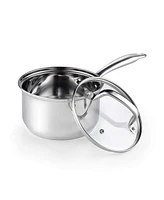 Cook N Home 2-Quart Stainless Steel Saucepan, Silver