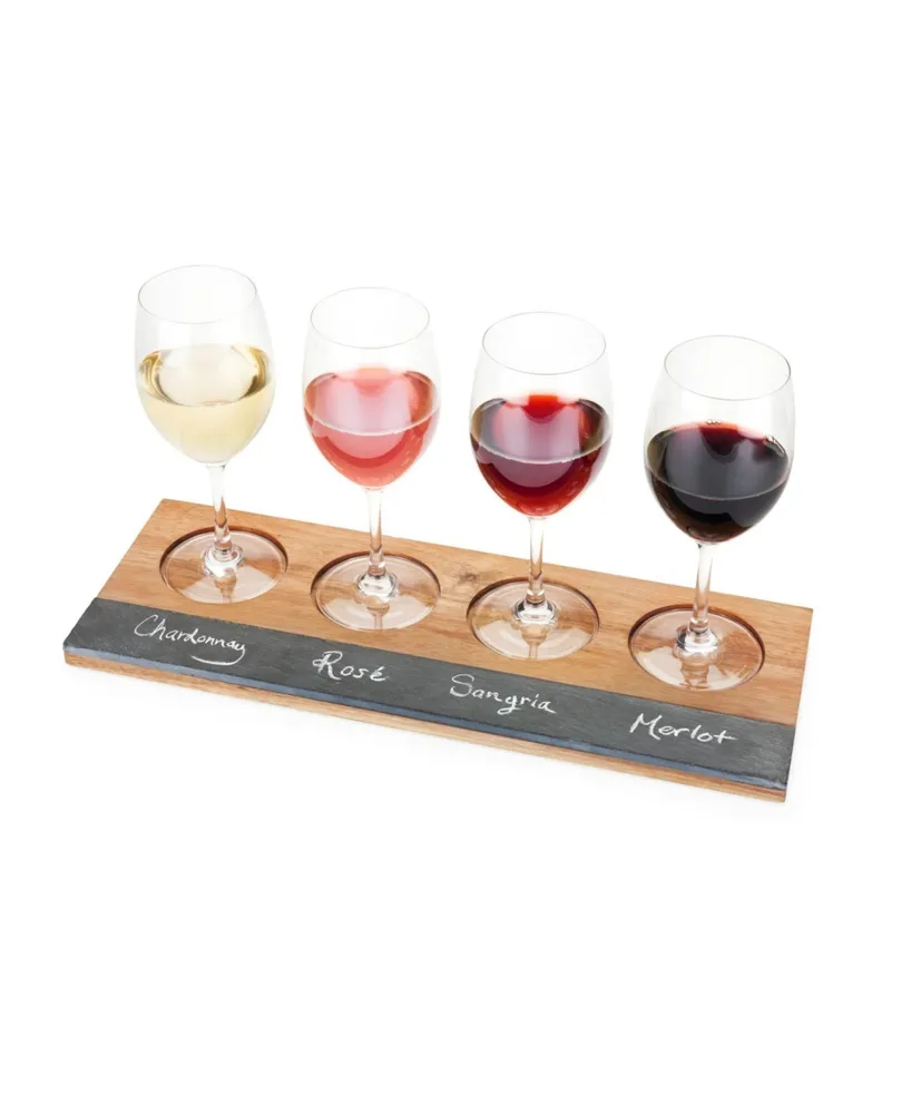 Twine Acacia Wood Wine Flight Board