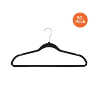 Honey Can Do 50-Pack Rubber Space-Saving Hanger, Black