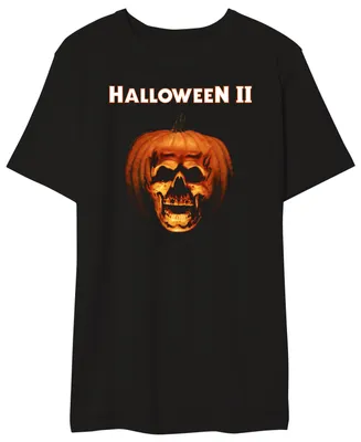 Halloween Ii Men's Pumpkin Skull Graphic Tshirt