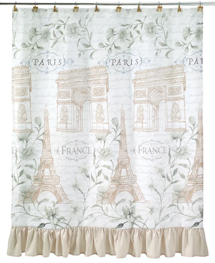 Avanti Paris Botanique Printed Shower Curtain, 72" x 72"