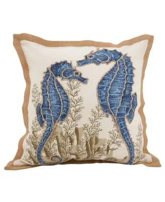 Saro Lifestyle Seahorse Decorative Pillow, 20" x 20"