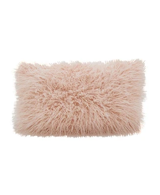 Saro Lifestyle Mongolian Faux Fur Decorative Pillow