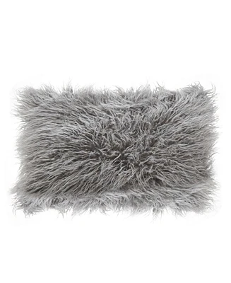 Saro Lifestyle Mongolian Faux Fur Decorative Pillow