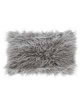 Saro Lifestyle Mongolian Faux Fur Decorative Pillow