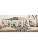 Saro Lifestyle Floral Citrus Printed Decorative Pillow, 18" x 18"