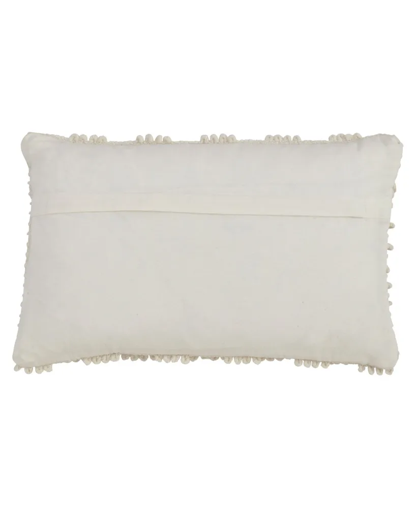 Saro Lifestyle Nubby Decorative Pillow, 12" x 20"