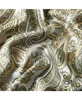 Hlc.me Paris Paisley Decorative Print Damask Pattern Light Reducing Filtering Grommet Window Curtain Panels for Living and Dining Room