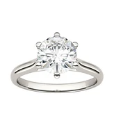 Moissanite Solitaire Engagement Ring 1-1/2 ct. t.w. Diamond Equivalent 14k White Gold or Yellow